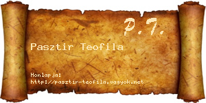 Pasztir Teofila névjegykártya